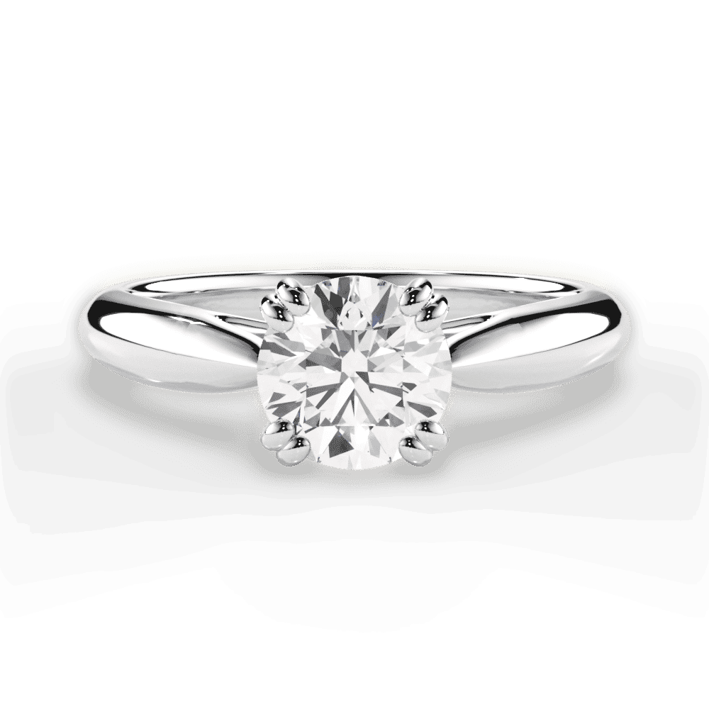 14kt White Gold/18kt White Gold/Platinum/round/top