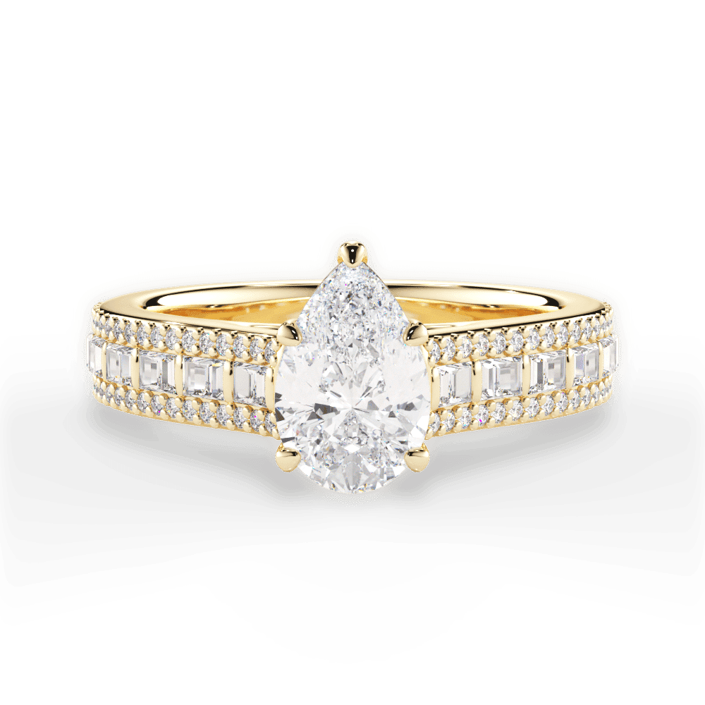 14kt Yellow Gold/18kt Yellow Gold/pear/top