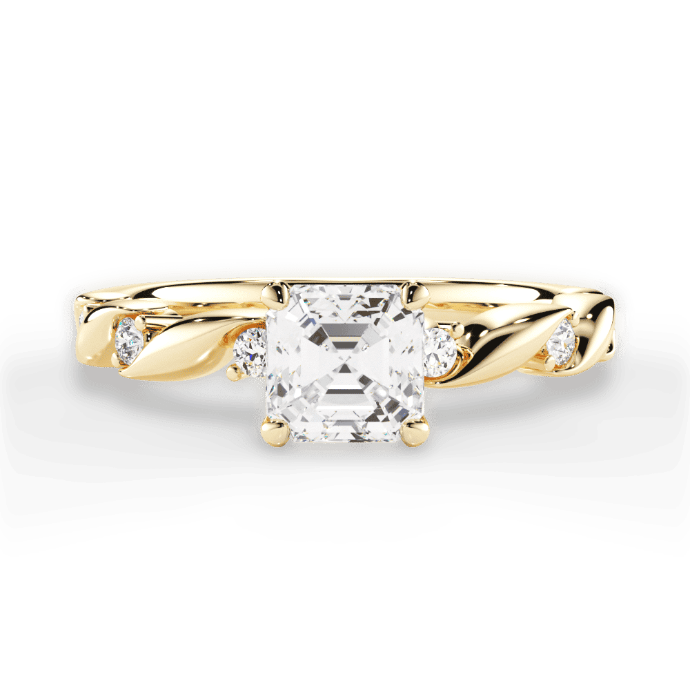 14kt Yellow Gold/18kt Yellow Gold/asscher/top
