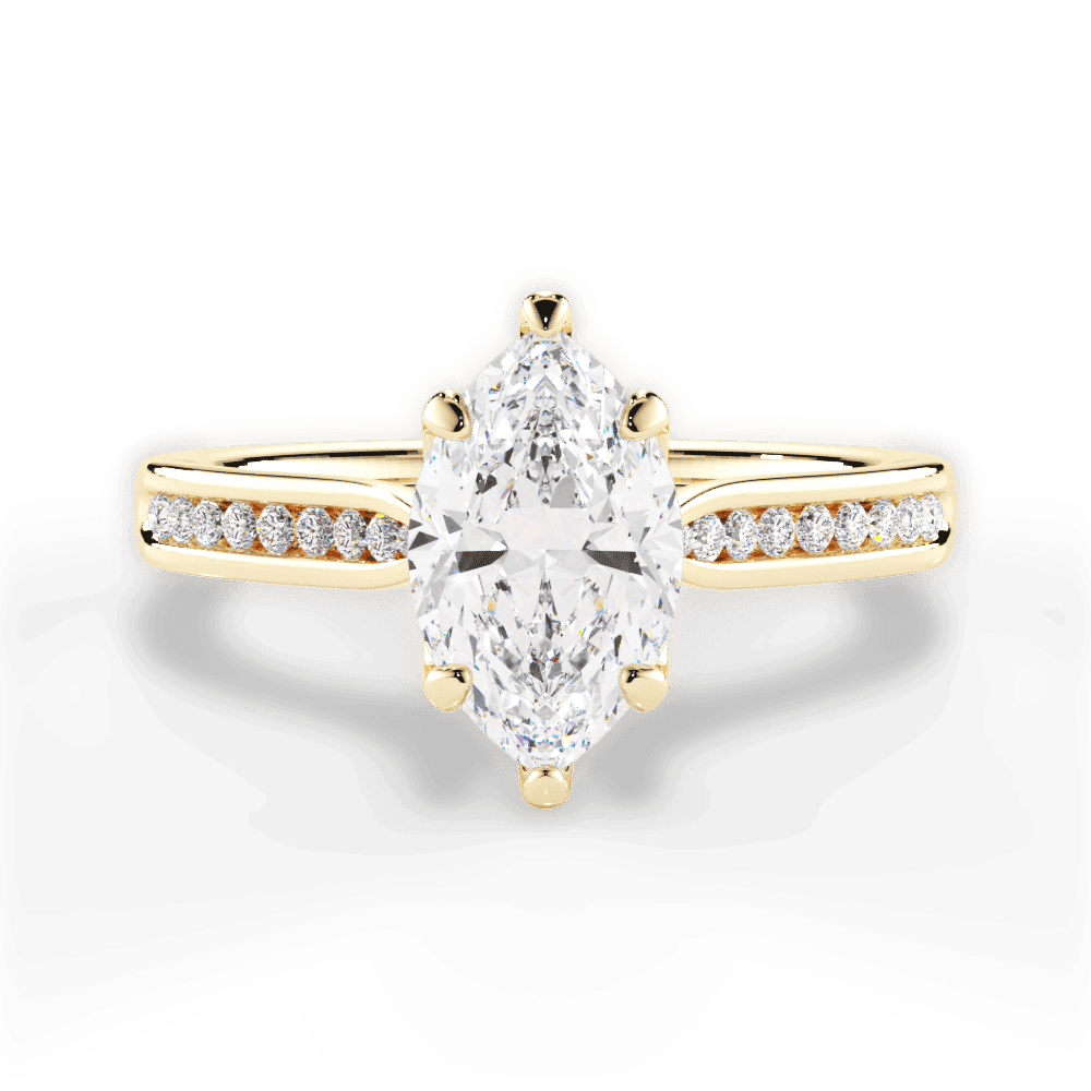 14kt Yellow Gold/18kt Yellow Gold/marquise/top