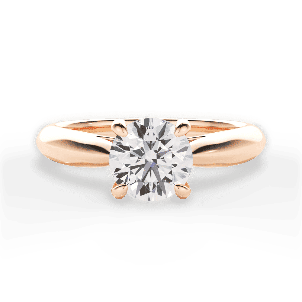 14kt Rose Gold/18kt Rose Gold/round/top