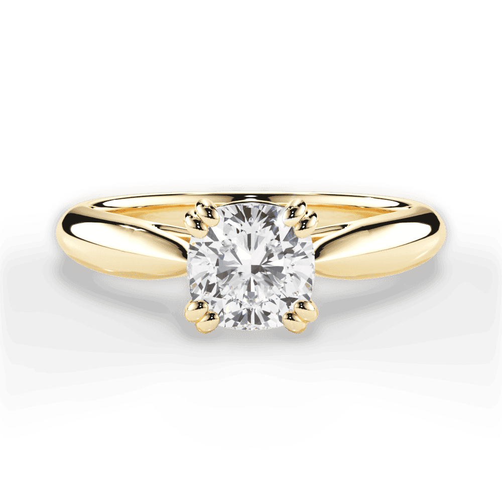 14kt Yellow Gold/18kt Yellow Gold/cushion/top