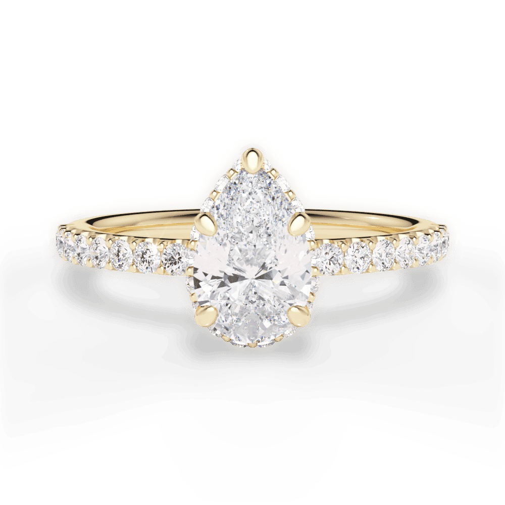 14kt Yellow Gold/18kt Yellow Gold/pear/top