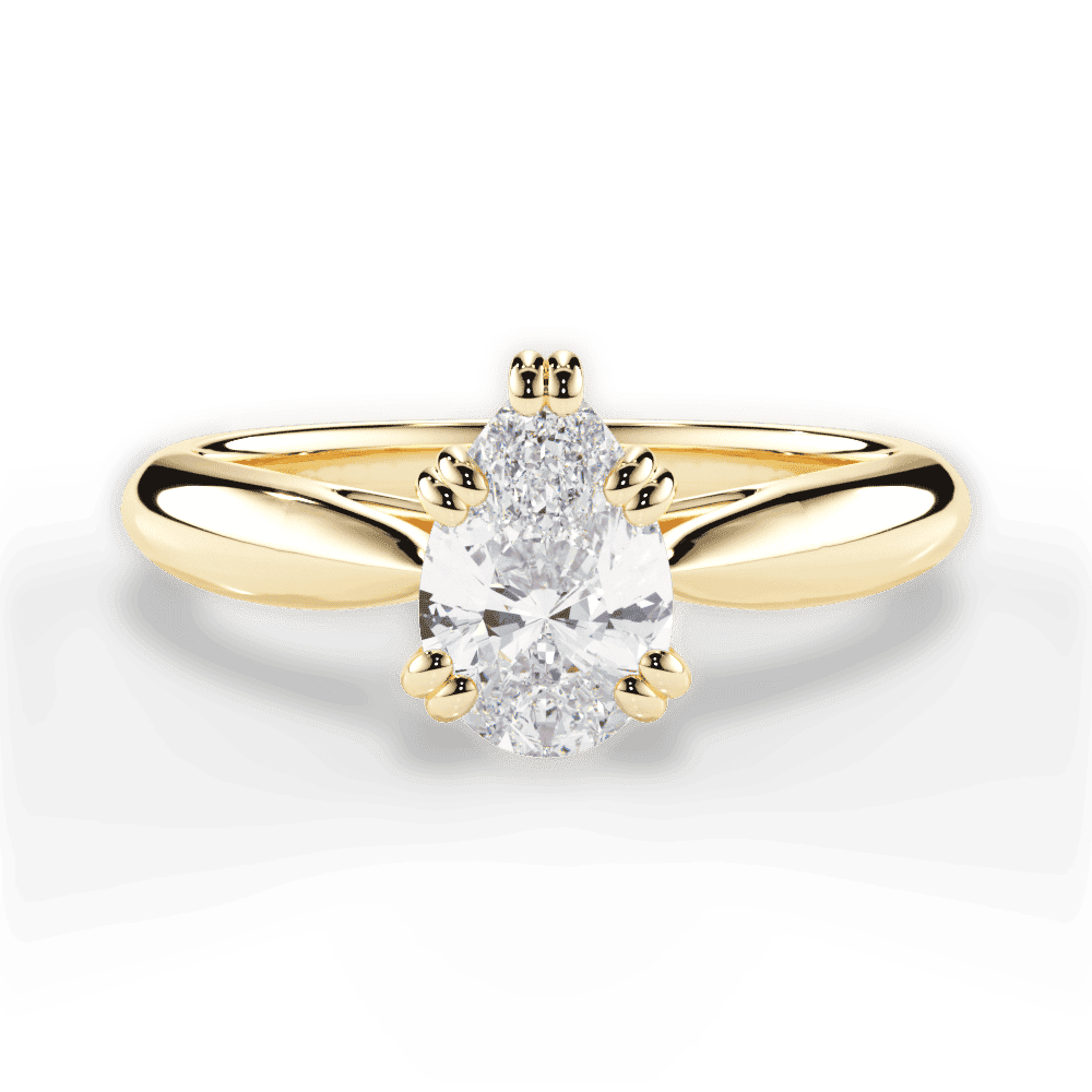 14kt Yellow Gold/18kt Yellow Gold/pear/top