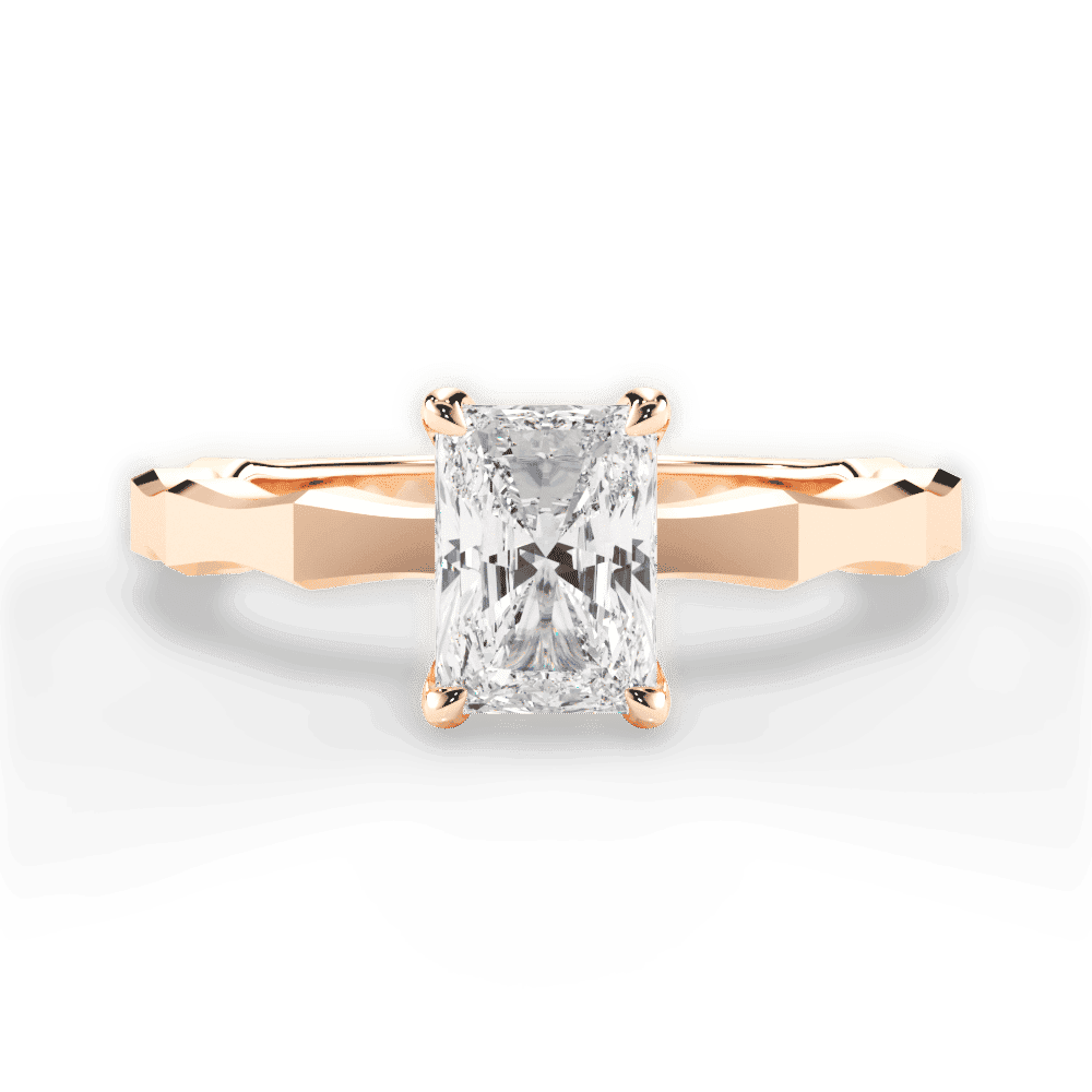 14kt Rose Gold/18kt Rose Gold/radiant/top