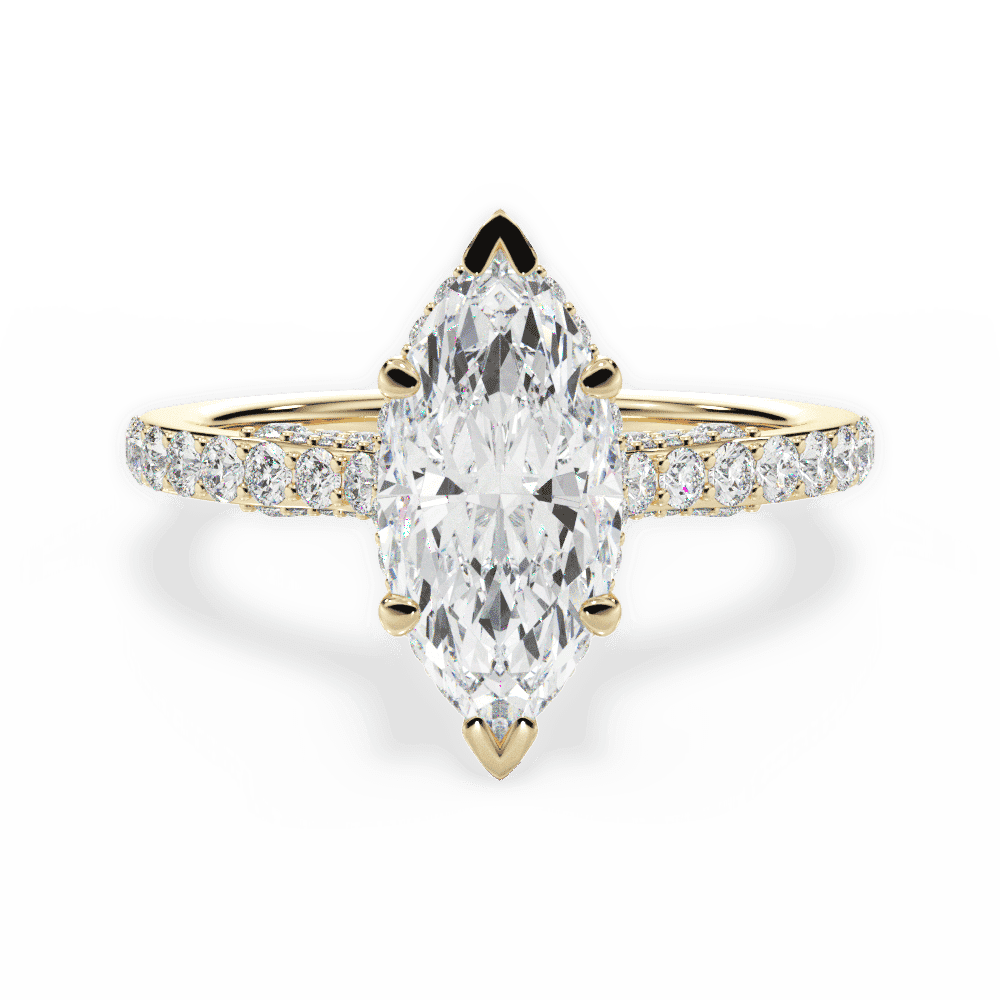 14kt Yellow Gold/18kt Yellow Gold/marquise/top