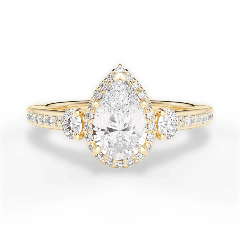 14kt Yellow Gold/18kt Yellow Gold/pear/top