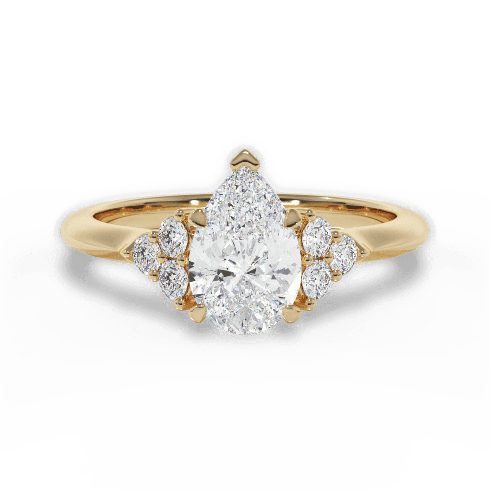 14kt Yellow Gold/18kt Yellow Gold/pear/top