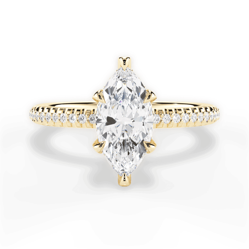 14kt Yellow Gold/18kt Yellow Gold/marquise/top