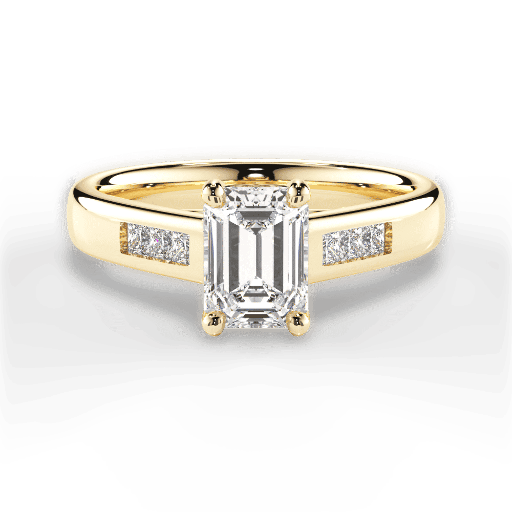 14kt Yellow Gold/18kt Yellow Gold/emerald/top