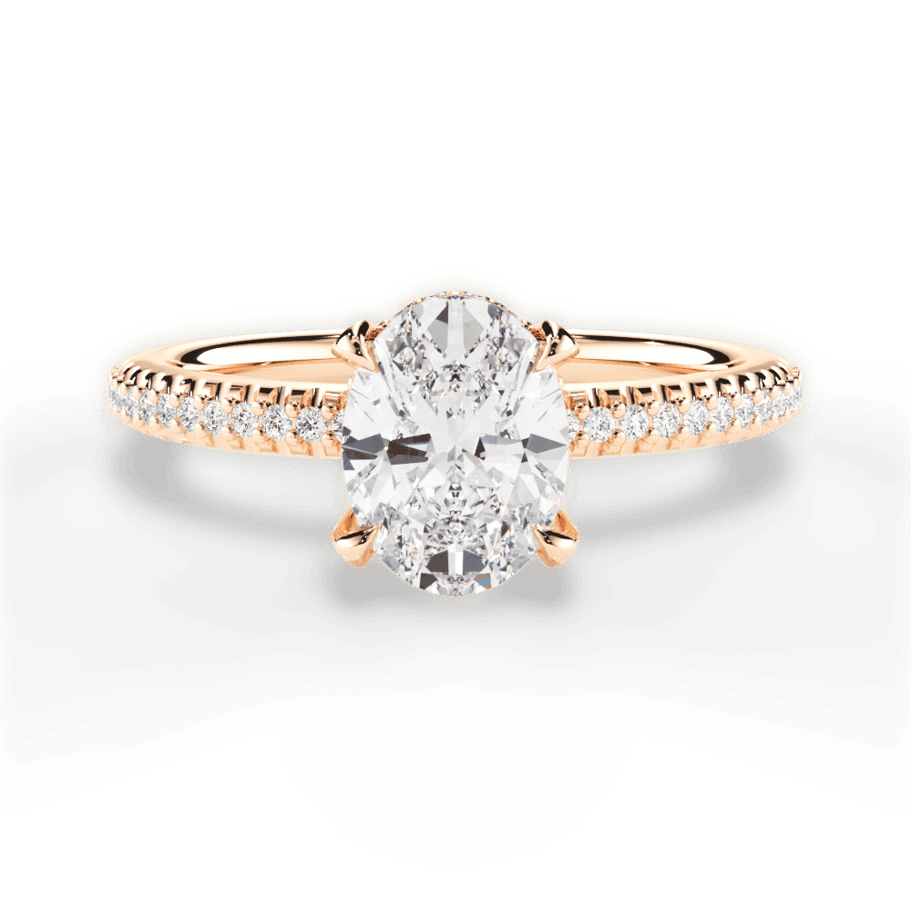 14kt Rose Gold/18kt Rose Gold/oval/top