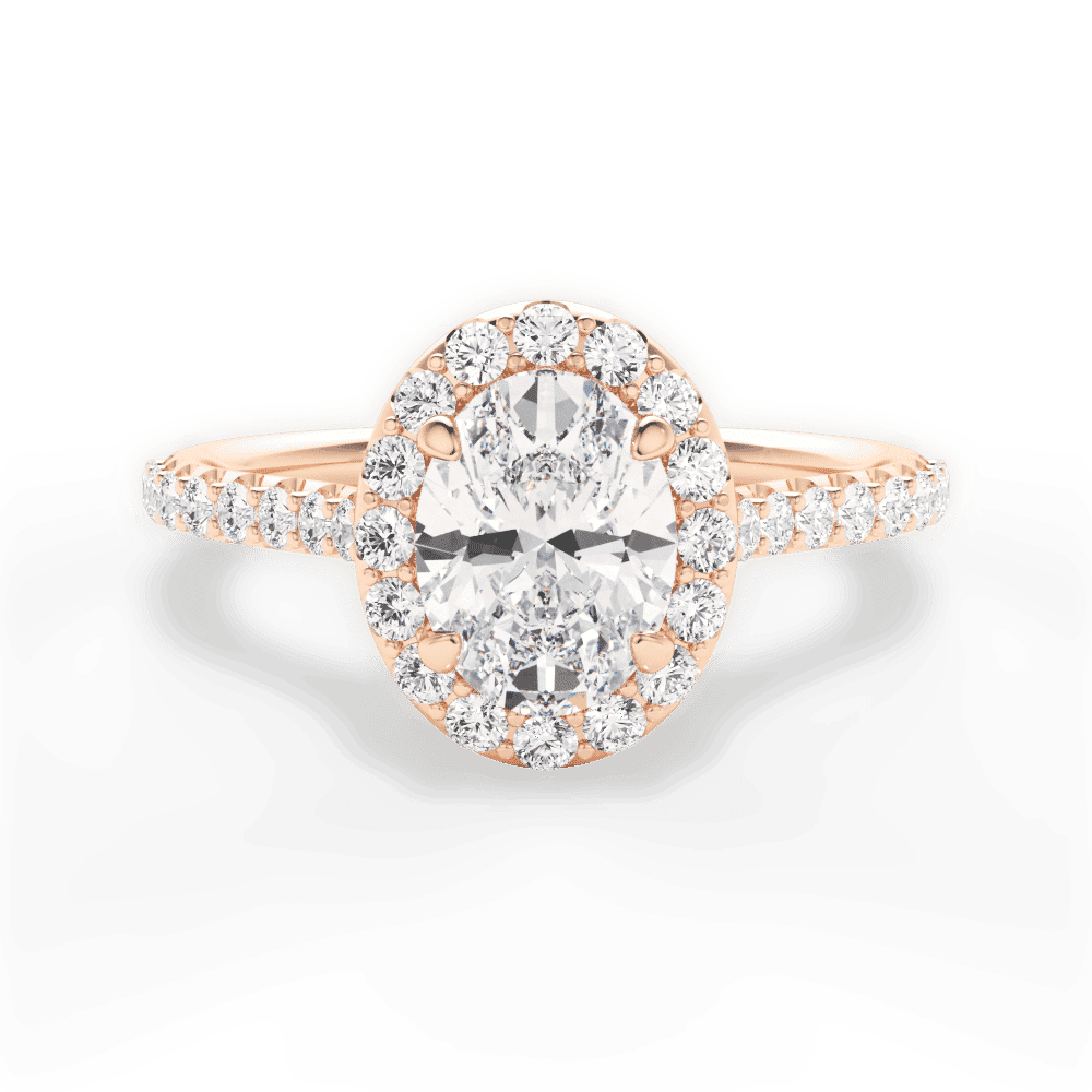 14kt Rose Gold/18kt Rose Gold/oval/top
