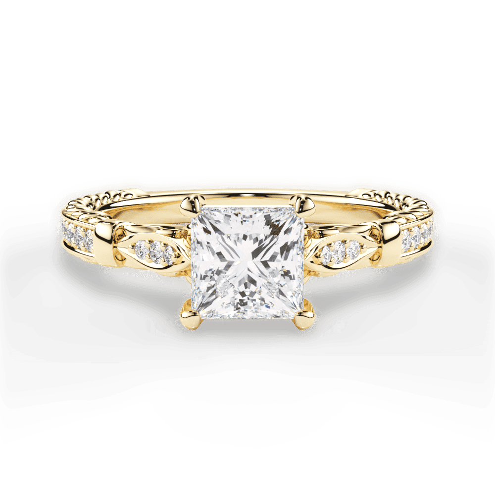 14kt Yellow Gold/18kt Yellow Gold/princess/top