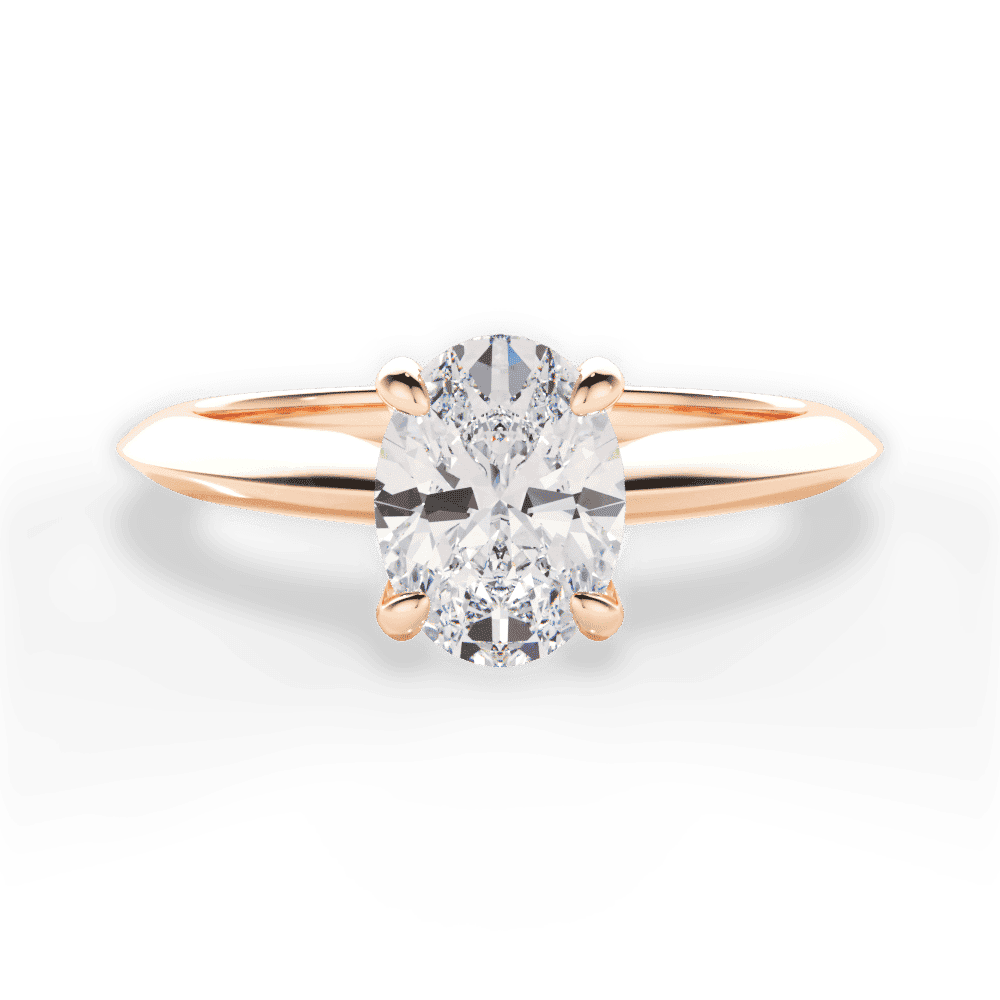 14kt Rose Gold/18kt Rose Gold/oval/top