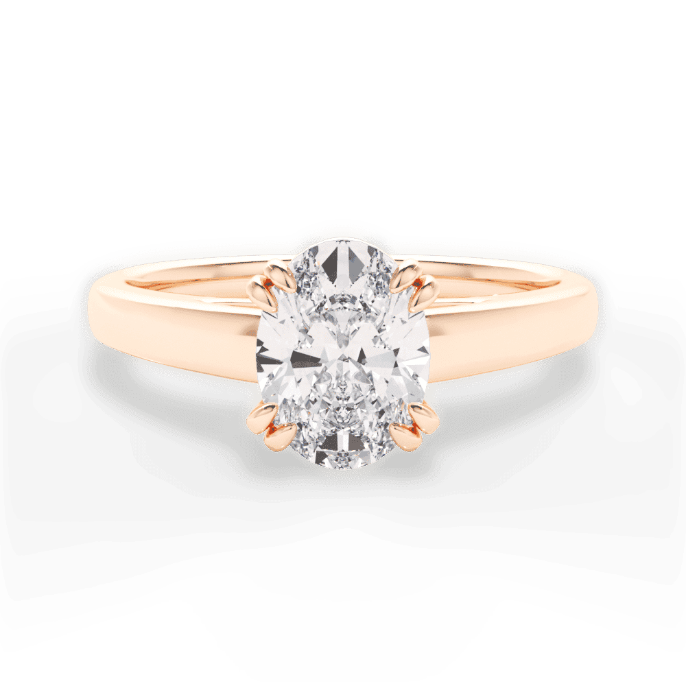 14kt Rose Gold/18kt Rose Gold/oval/top