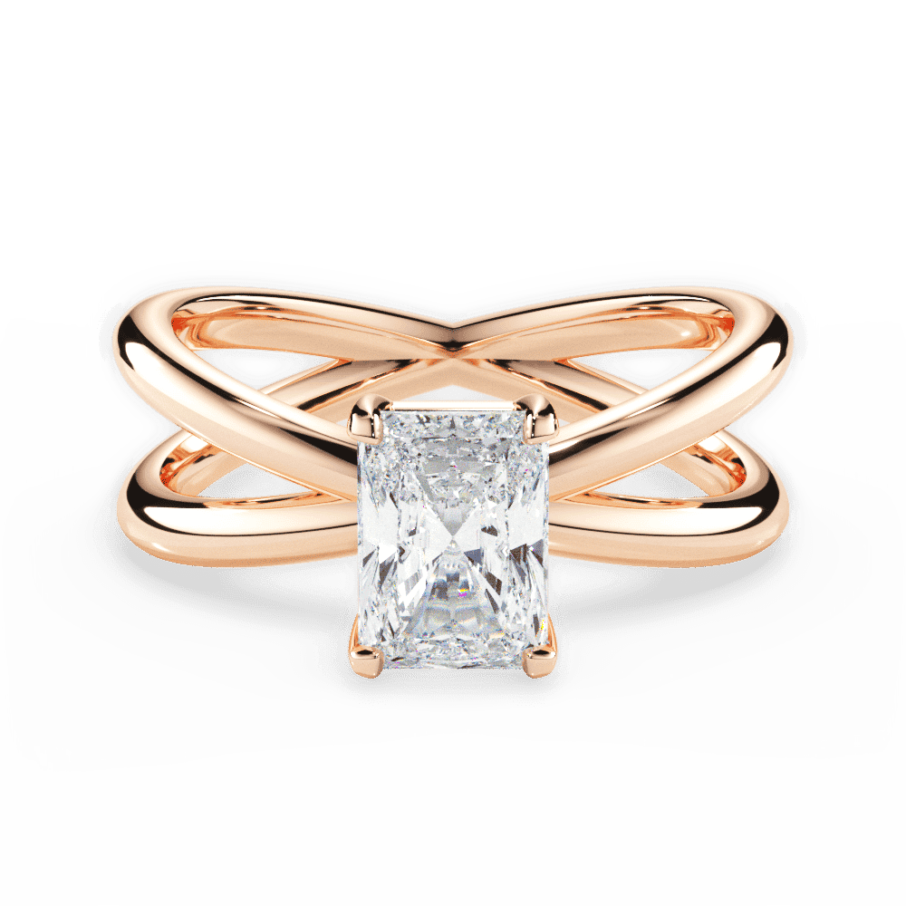 14kt Rose Gold/18kt Rose Gold/radiant/top