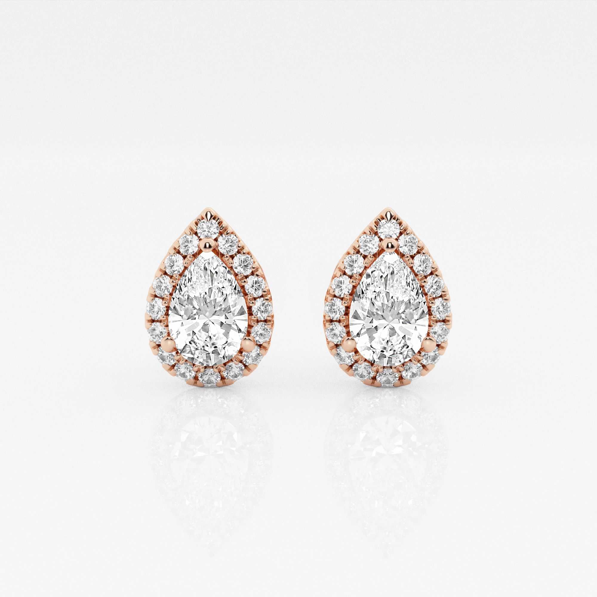 14kt Rose Gold/18kt Rose Gold/pear/top