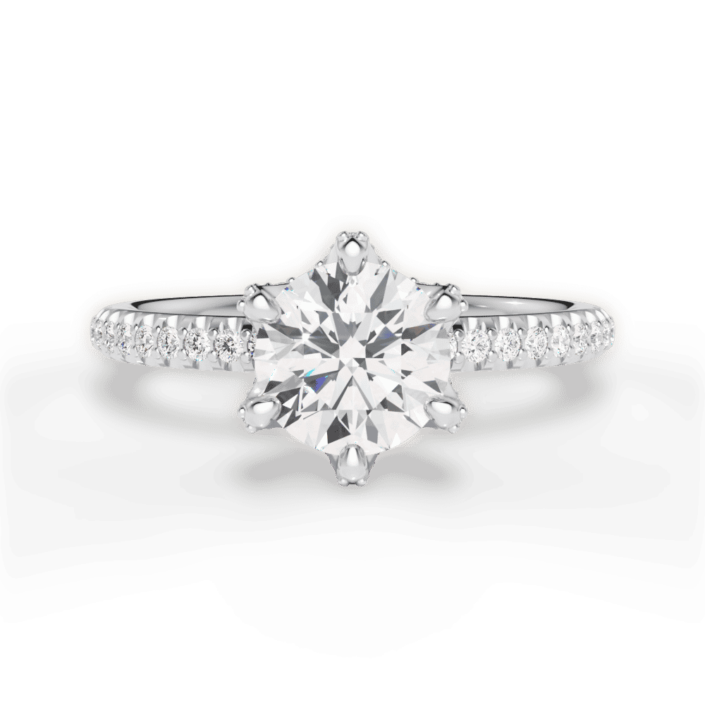 14kt white gold/18kt white gold/platinum/top