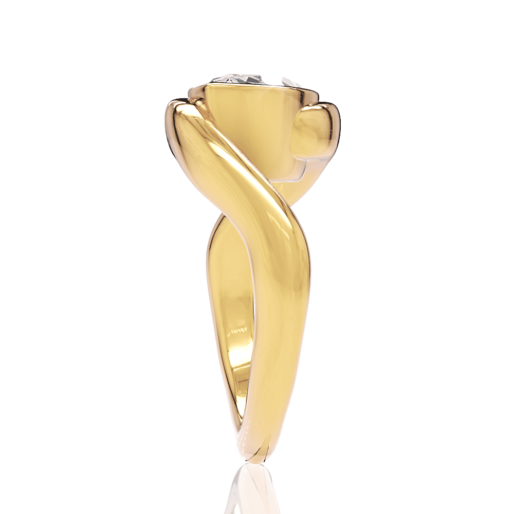 18kt yellow gold/marquise/perspective