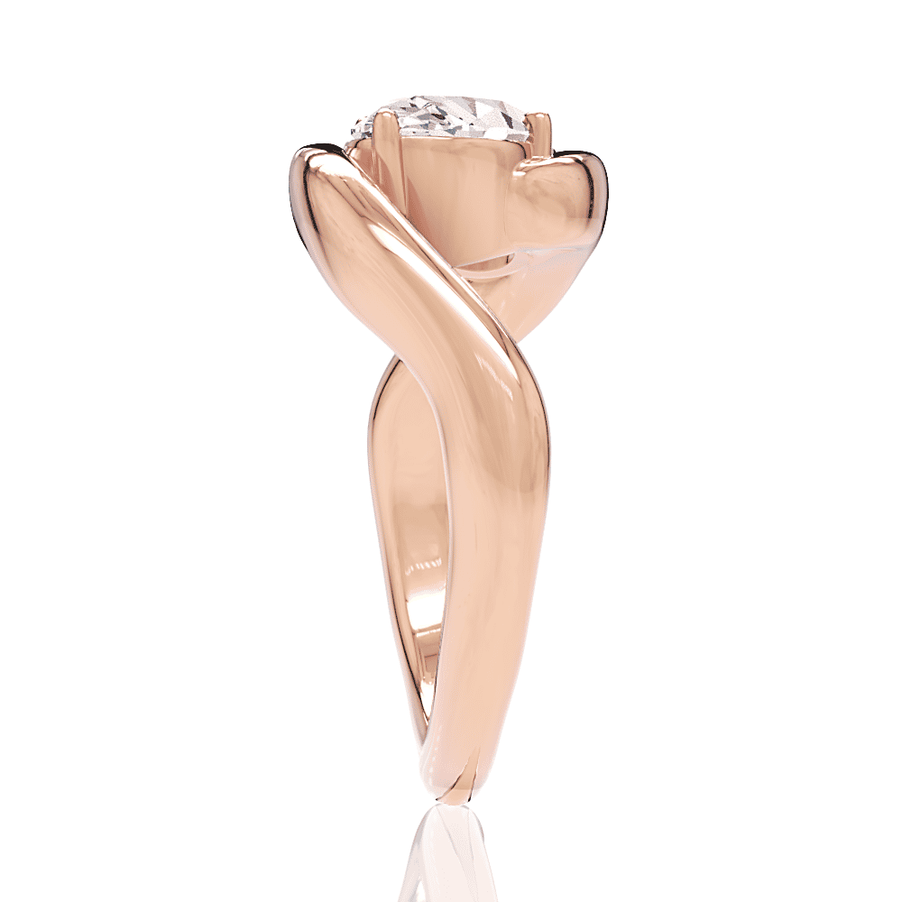 18kt rose gold/oval/perspective