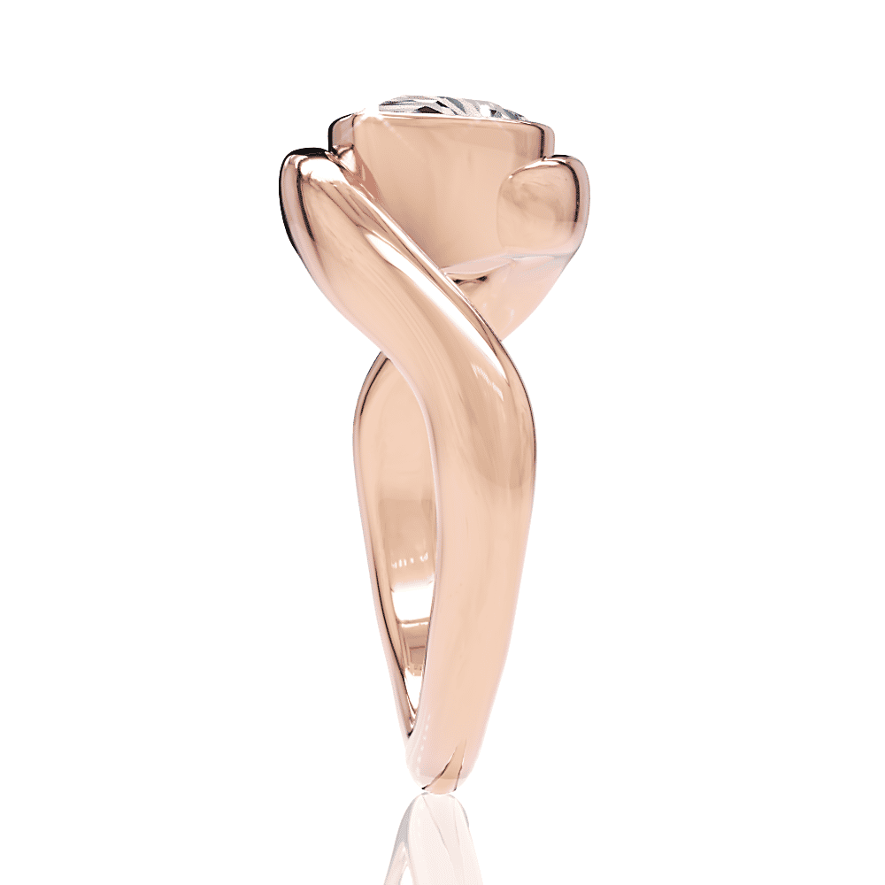 18kt rose gold/pear/perspective