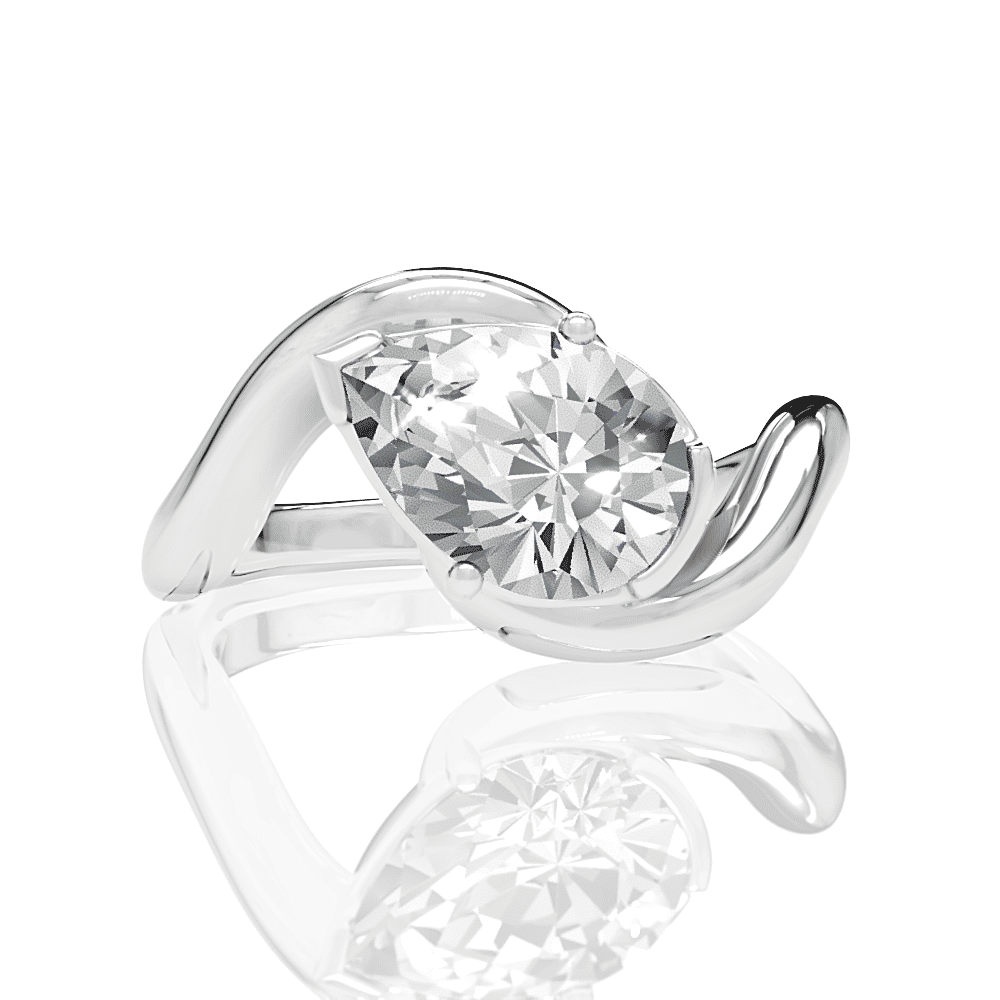 14kt white gold/18kt white gold/platinum/pear/top
