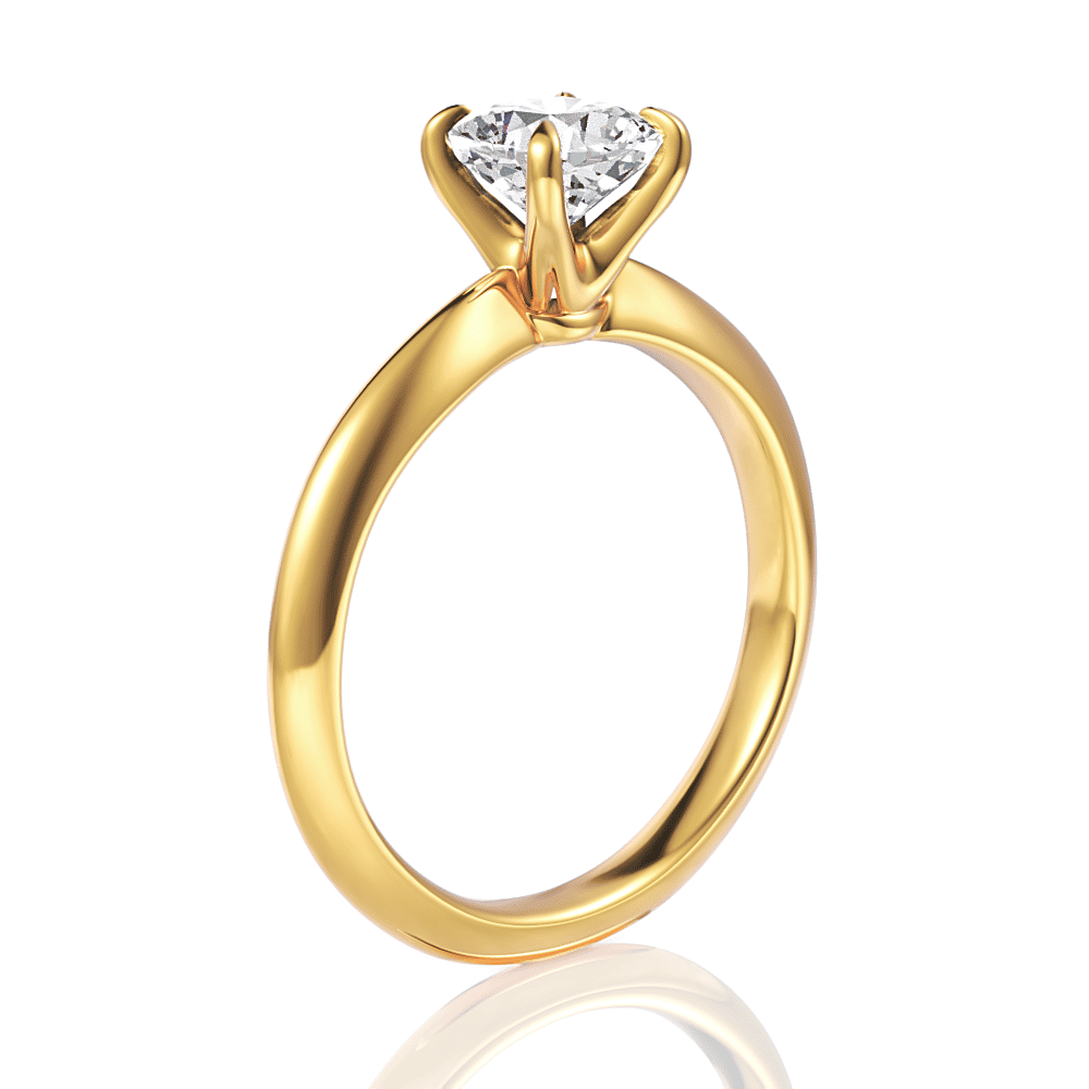 18kt yellow gold/cushion/front