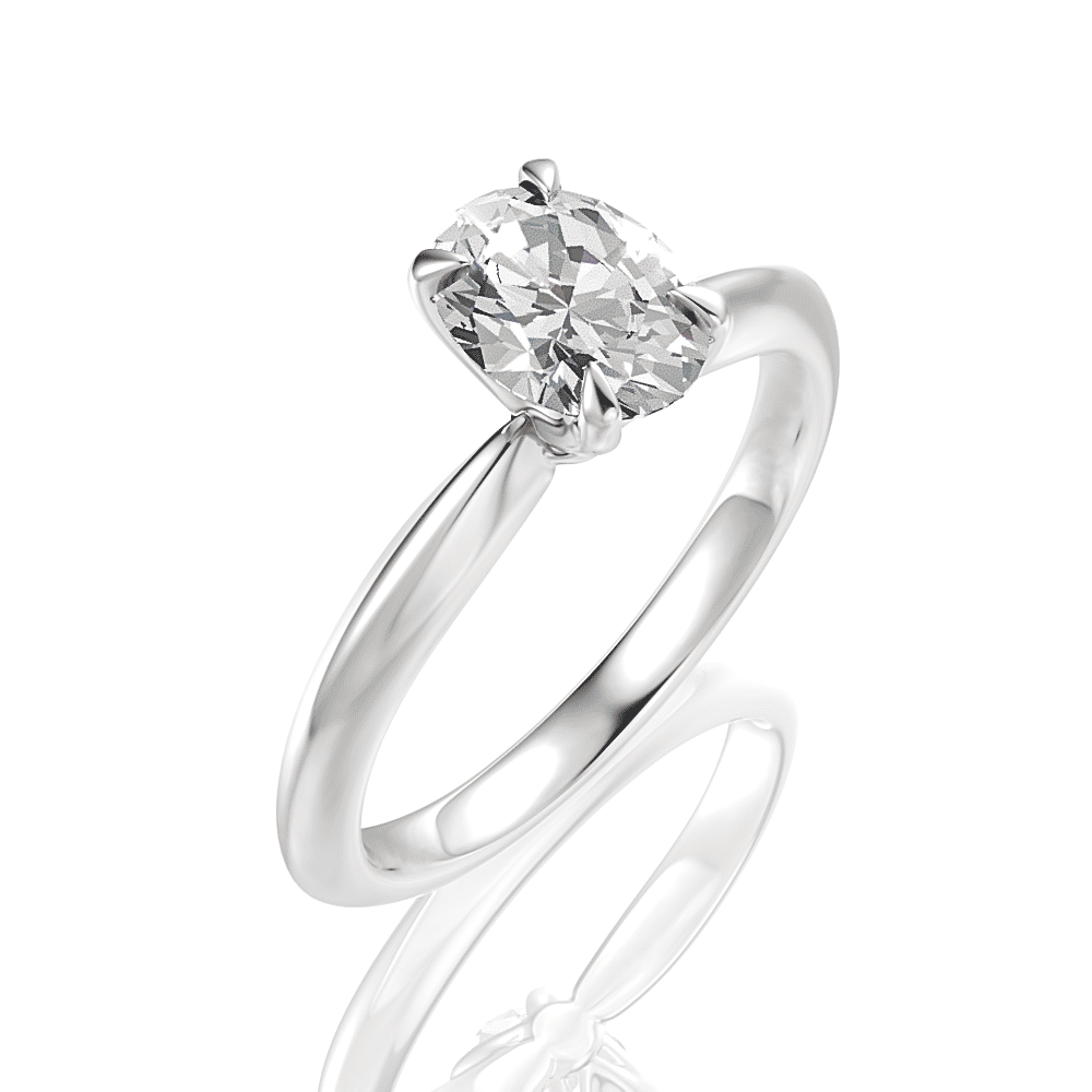 14kt white gold/18kt white gold/platinum/oval/perspective
