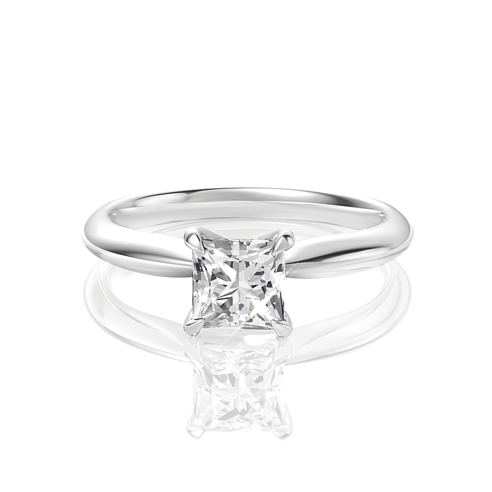 14kt white gold/18kt white gold/platinum/princess/top sku 1PCZ1417-4