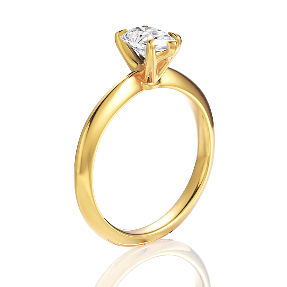 18kt yellow gold/pear/front