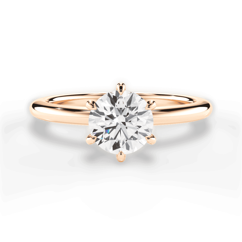 18kt rose gold/round/top