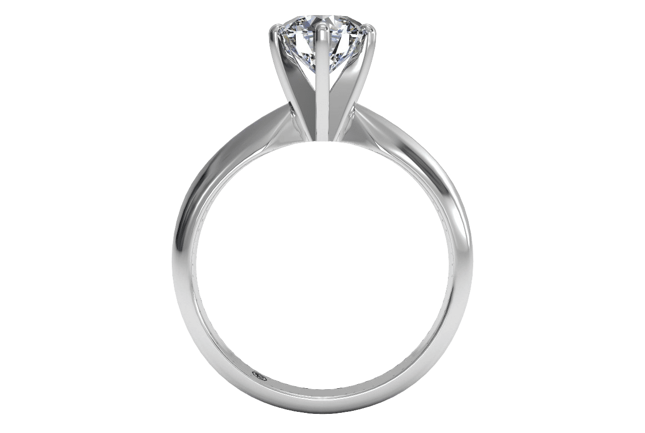 14kt white gold/round/front