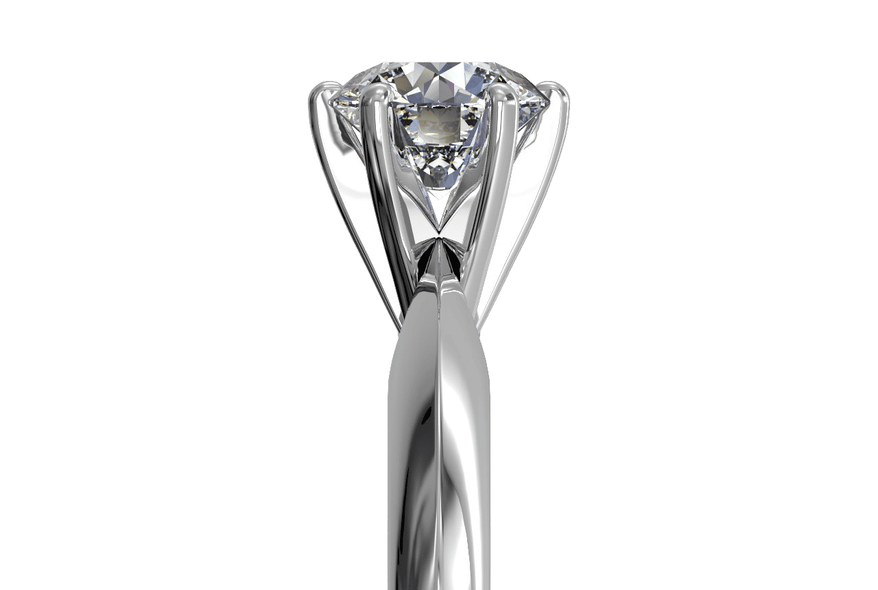 14kt white gold/round/side