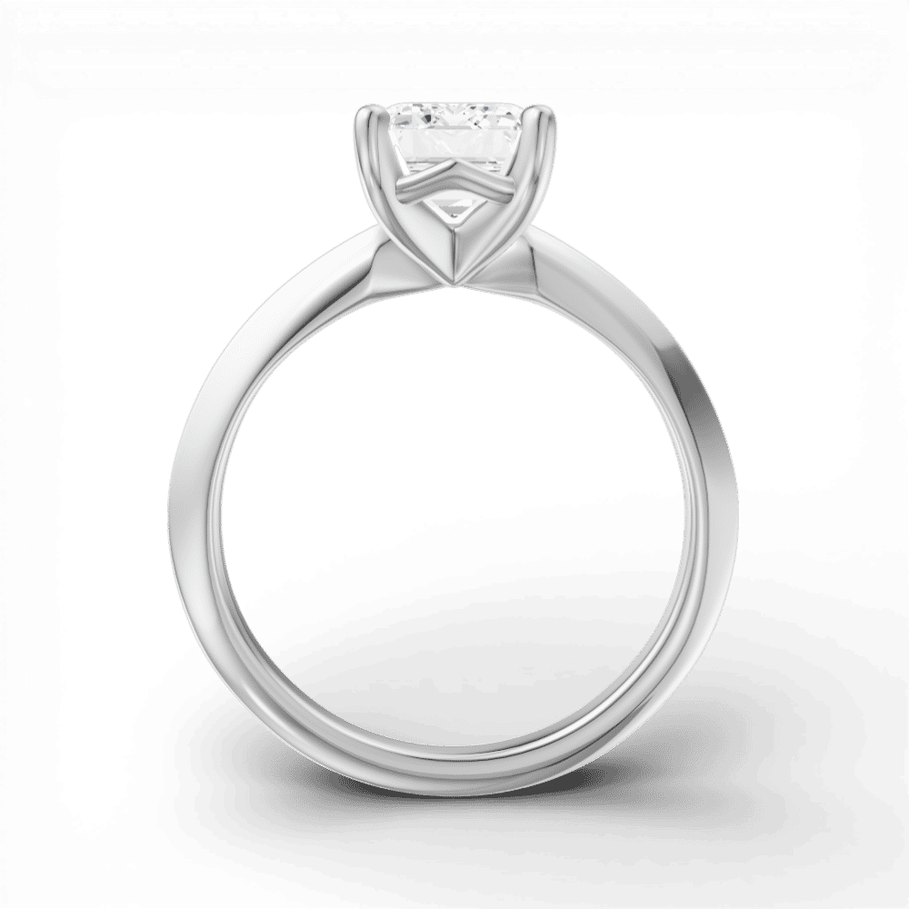 14kt white gold/18kt white gold/platinum/emerald/front