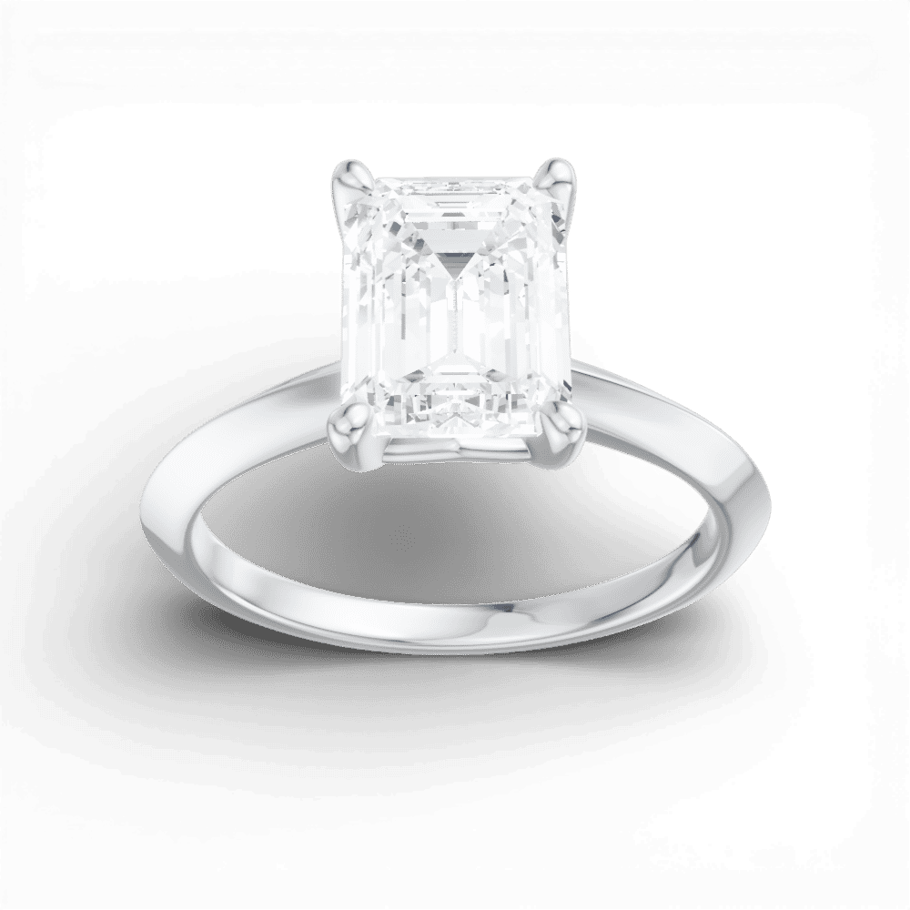 14kt white gold/18kt white gold/platinum/emerald/measurements