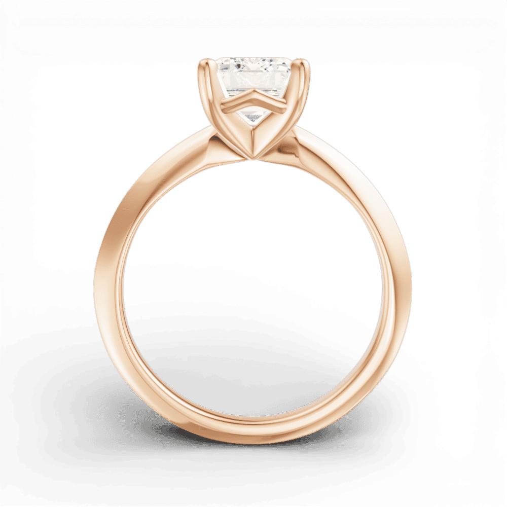 18kt rose gold/emerald/front