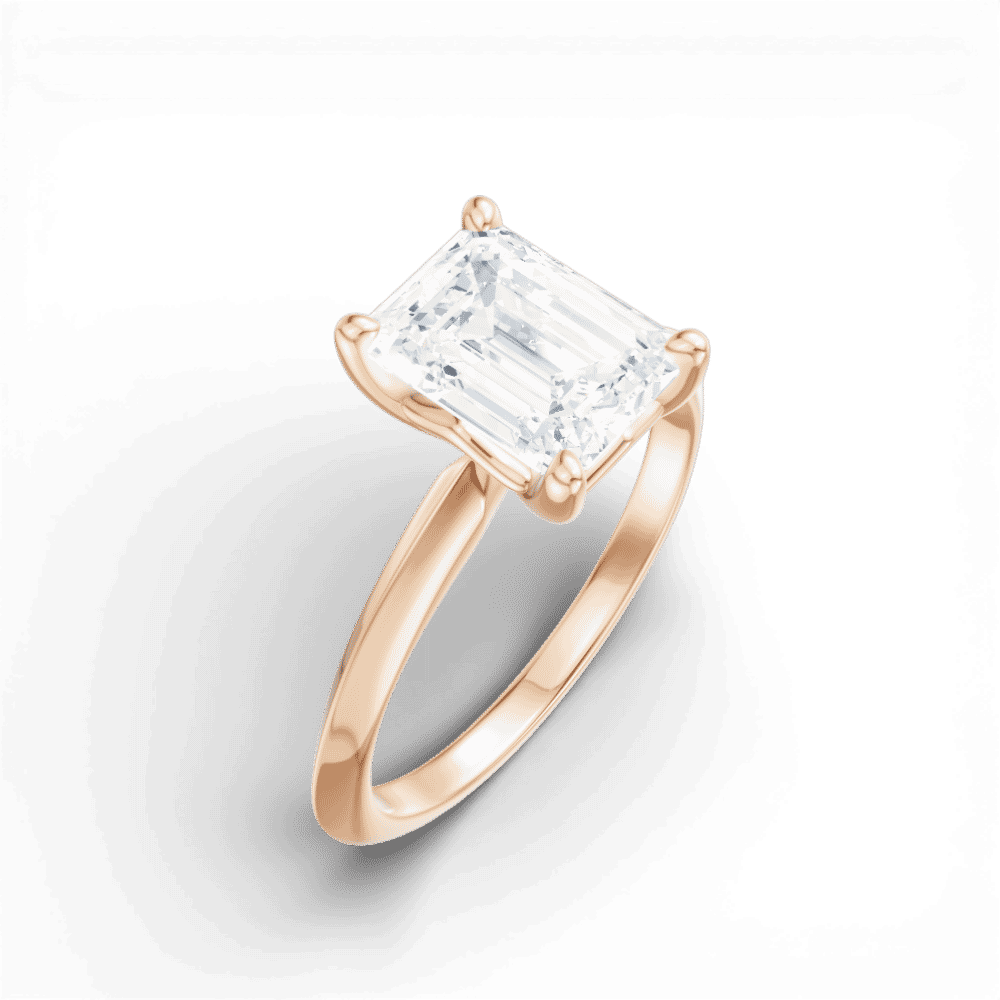 18kt rose gold/emerald/perspective