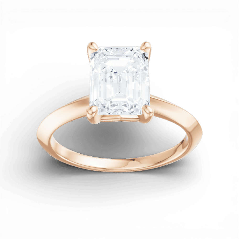 18kt rose gold/emerald/measurements