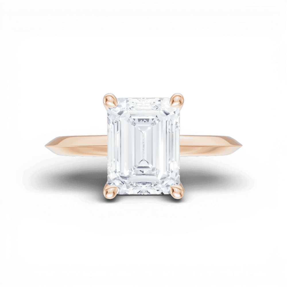 18kt rose gold/emerald/model