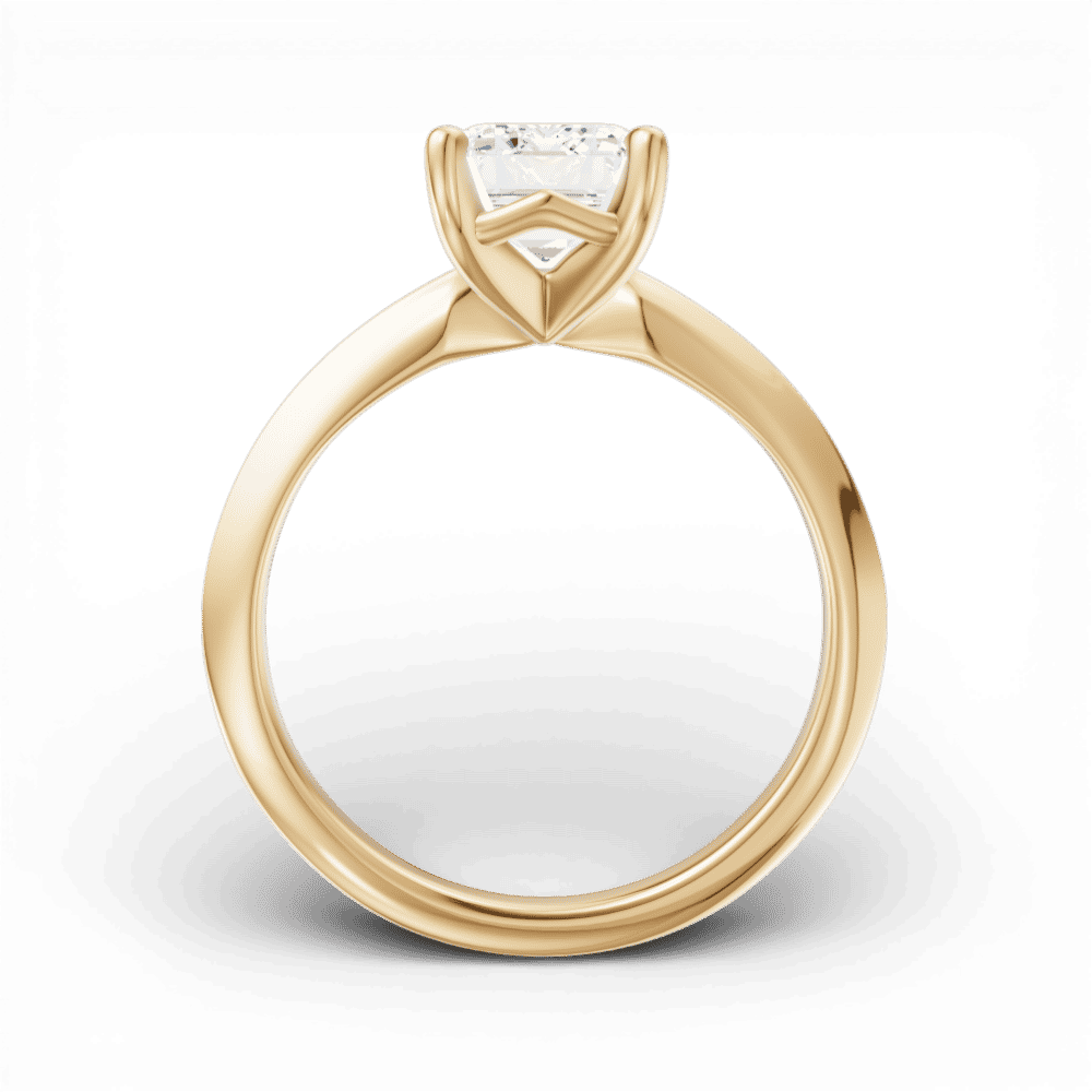 14kt yellow gold/18kt yellow gold/emerald/front