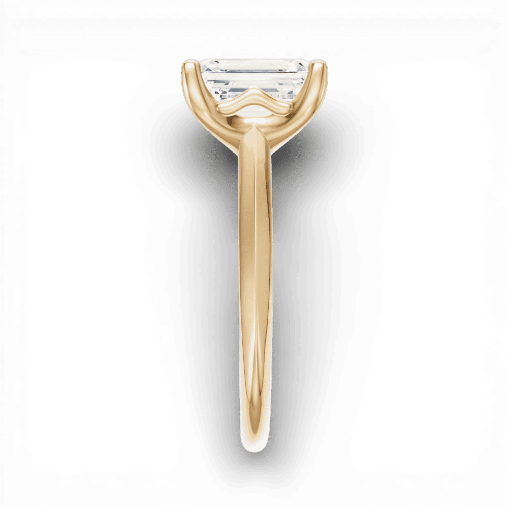 14kt yellow gold/18kt yellow gold/emerald/side