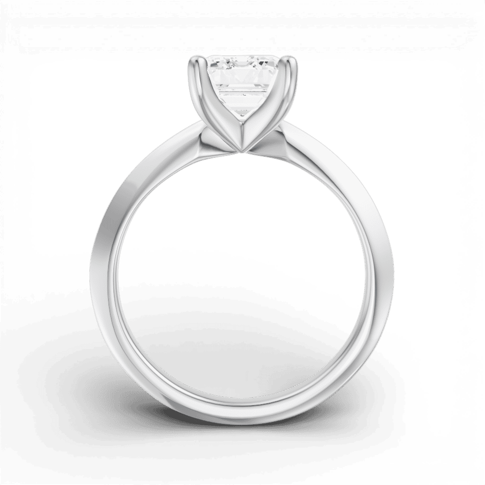 14kt white gold/18kt white gold/platinum/emerald/front