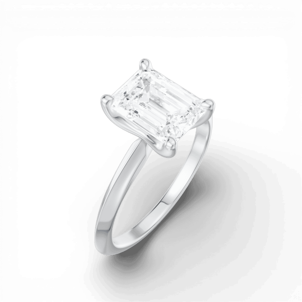 14kt white gold/18kt white gold/platinum/emerald/perspective