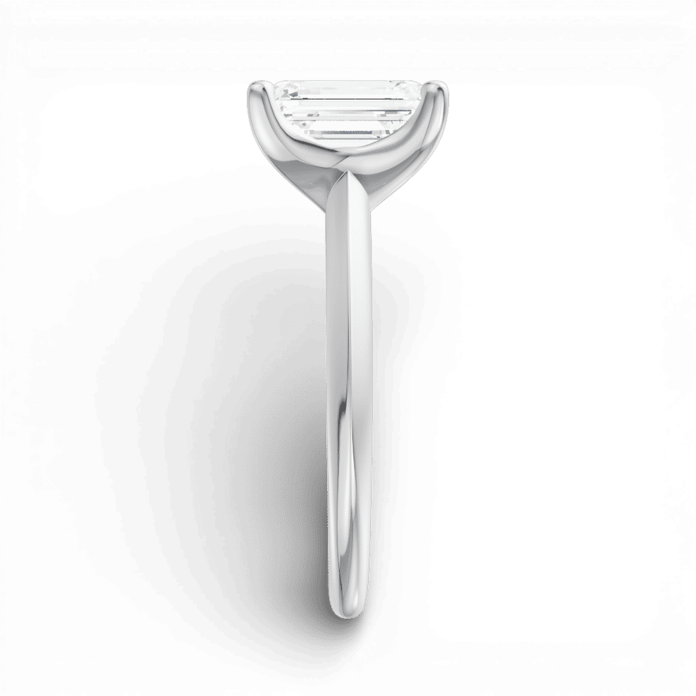 14kt white gold/18kt white gold/platinum/emerald/side