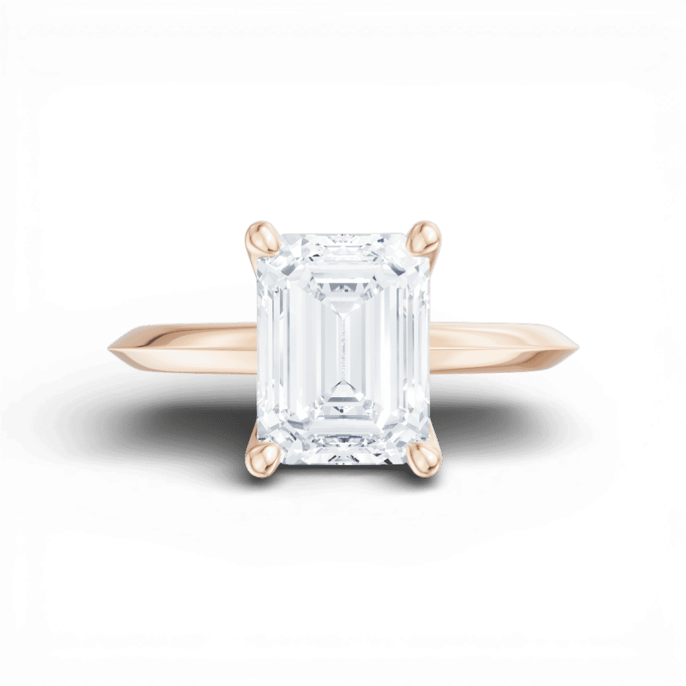 18kt rose gold/emerald/model