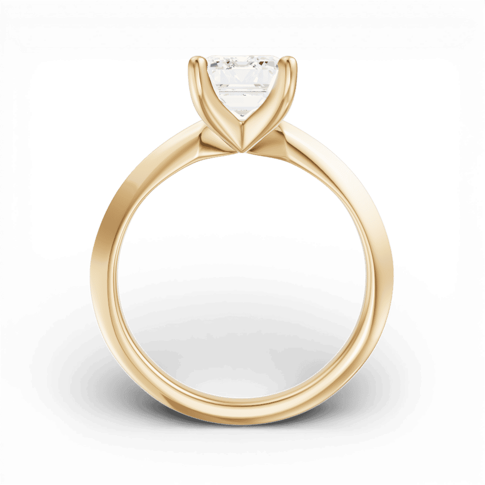 14kt yellow gold/18kt yellow gold/emerald/front