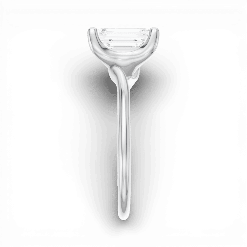 14kt white gold/18kt white gold/platinum/emerald/side