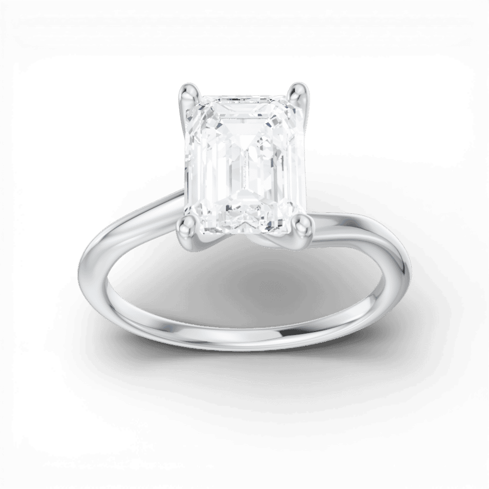 14kt white gold/18kt white gold/platinum/emerald/measurements