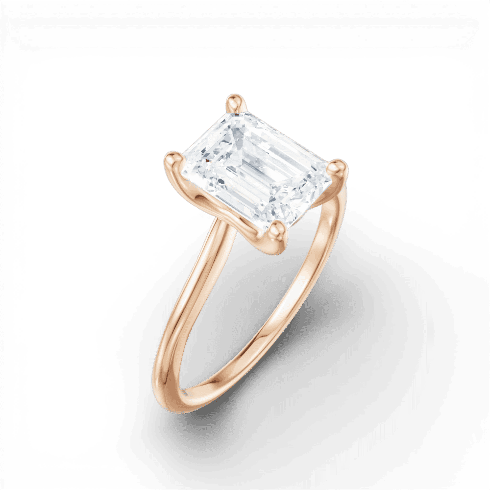 18kt rose gold/emerald/perspective