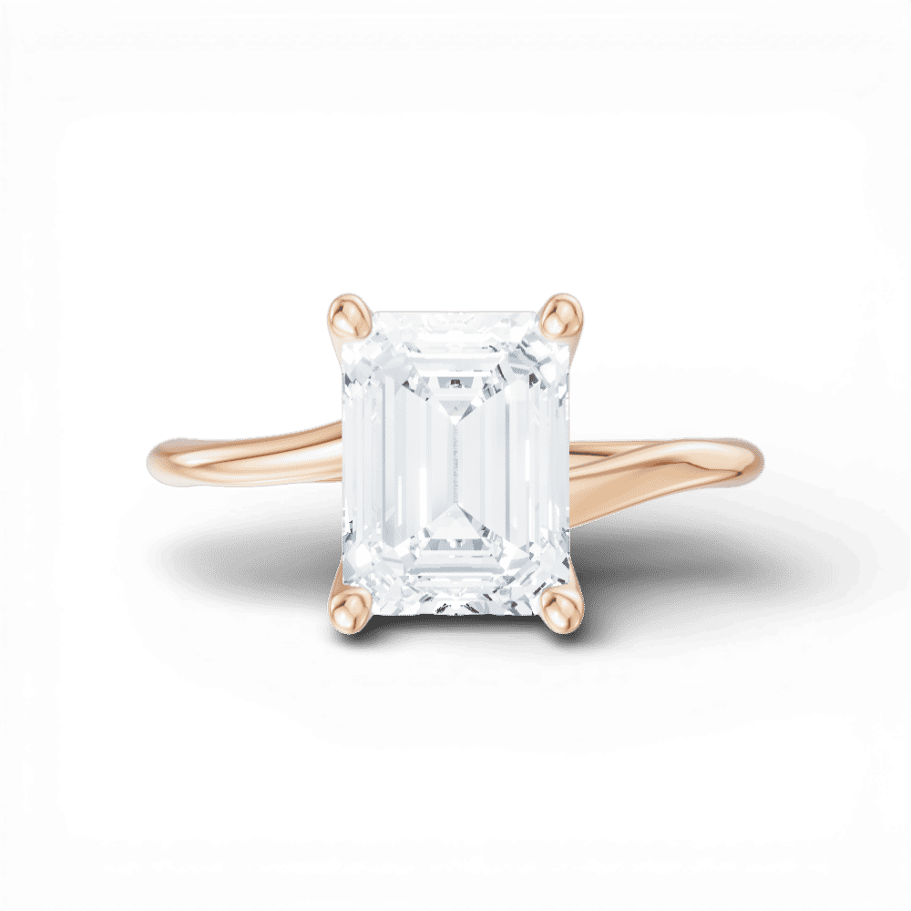 18kt rose gold/emerald/model